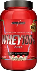 Integralmédica – Whey Protein Concentrado Cookies and Cream 100% Pure – 21g de Proteína por Scoop, Suplementação Alimentar Pós-Treino, Fórmula Enriquecida com BCAAs – Pote 900g